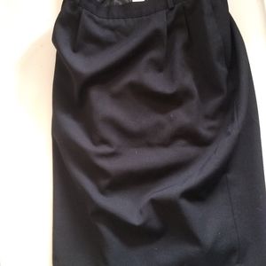 Liz Claiborne 100 % Wool Black Skirt Size 10